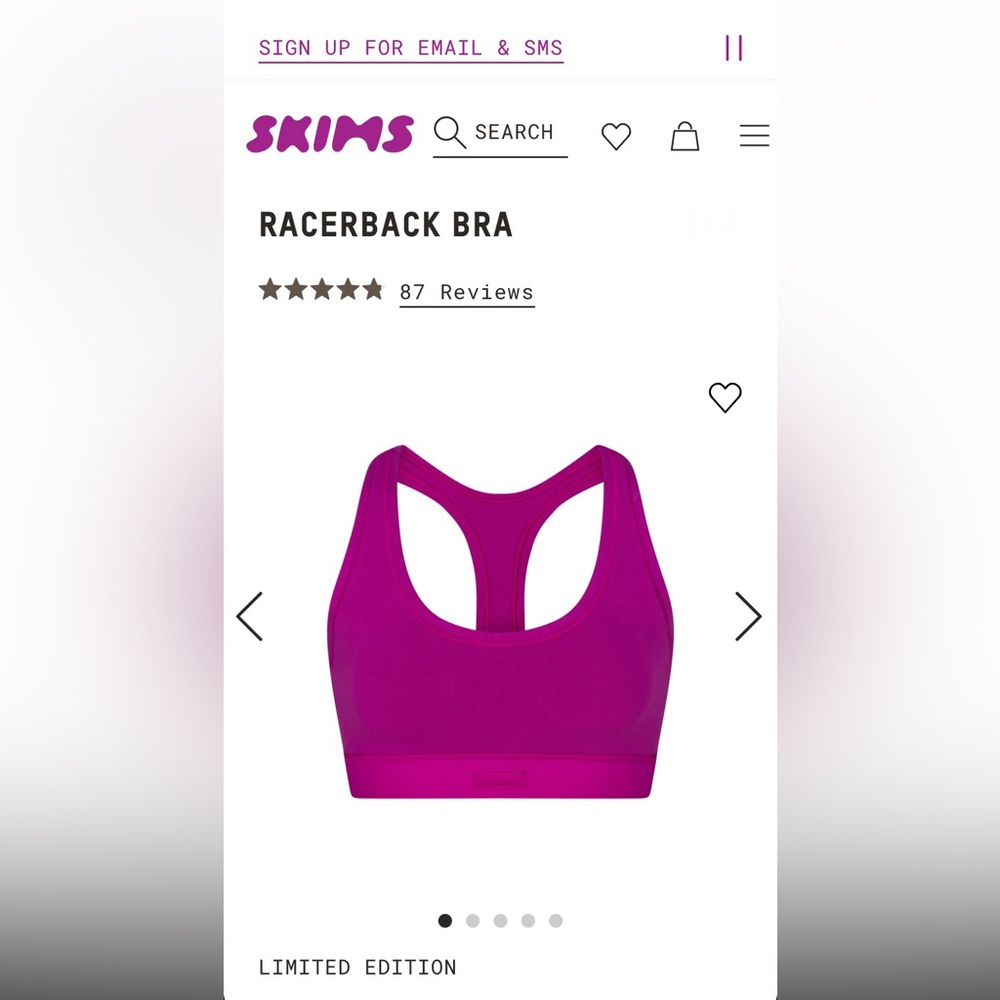 SKIMS Cotton Racerback Bra